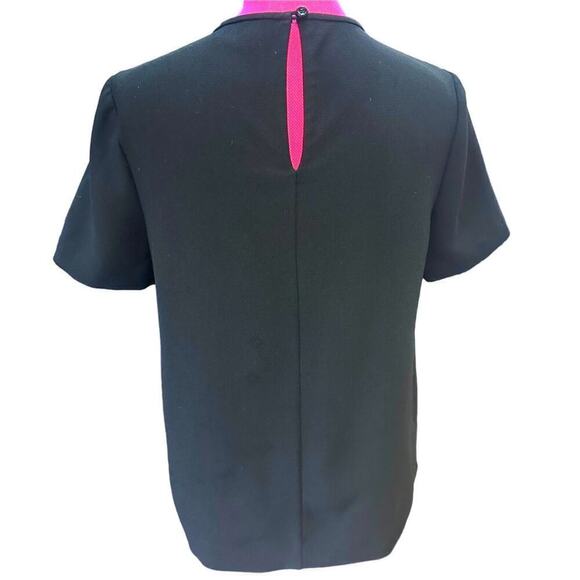 Kate Spade Live Colorfully Black Top w Embellished Jeweled Neckline -NWOT Sz4 - Picture 2 of 4